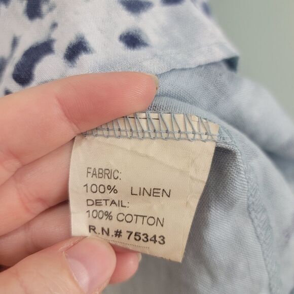 Bellambra 100%Linen Made in Italy Tie Tank Top Coastal‎ Size Medium - Picture 3 of 8